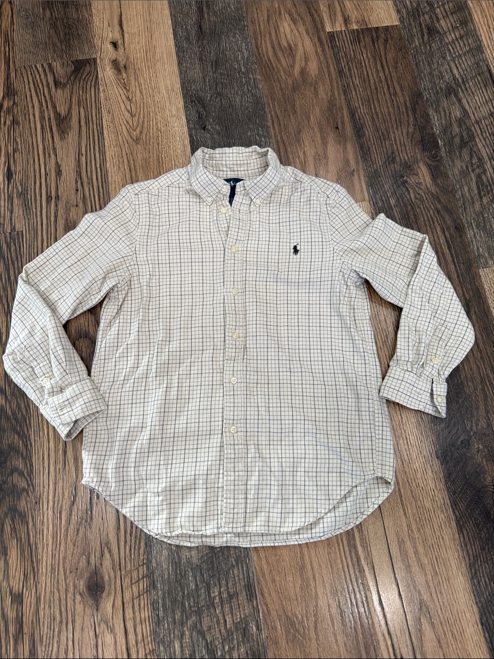 Ralph Lauren Tan Button-Down Shirt. Boys size large